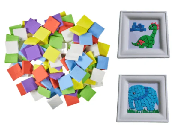 Mosaic Geometric Foam Adhesive Shapes - Crafts for Kids and Fun Home Activities